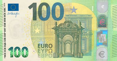 P24EA European Union 100 Euro Year 2019 (Draghi)